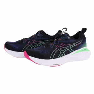 【ポイント10％！ 6/3 21:00〜22:59限定】アシックス(ASICS)ランニングシューズ ゲル キュムラス 25 ブラック ピンク 1012B441.001 スニ