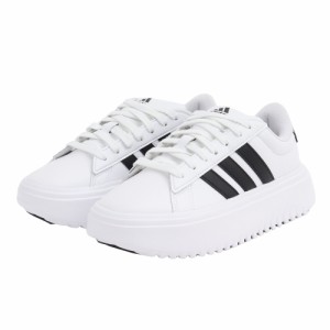 アディダス(adidas)スニーカー グランドコートプラットフォーム ホワイト ブラック IE1092 カジュアル スポーツシ…
