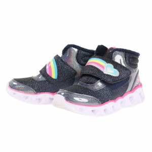 スケッチャーズ(SKECHERS)ジュニア スニーカー ハートライツブリリアントレインボー ネイビー 302669L-NVPK…