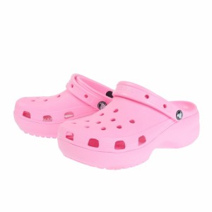 【ポイント10％！ 5/3 21:00〜22:59限定】クロックス(crocs)スポーツサンダル クラシック プラットフォーム クロッグ ピンク 206750-6S0-