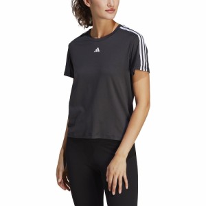 【ポイント10％！ 6/23 21:00〜22:59限定】アディダス(adidas)半袖Tシャツ レディース  エッセンシャルズ スリーストライプス BUT04-IC50