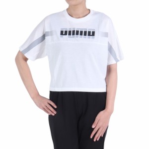 プーマ(PUMA)トレインエッジ クロップ 半袖Tシャツ 525206 02 WHT(Lady’s)