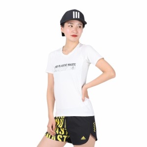 アディダス(adidas)半袖 Tシャツ レディース 白 パーレイ ラン ファスト UU585-HA4299(Lady’s)