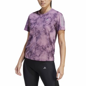 アディダス(adidas)オウン ザ ラン 総柄プリント 半袖Tシャツ DMH26-IJ5429(Lady’s)