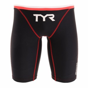 ティア(TYR)競泳水着 メンズ 水泳 ロングボクサー DOUBLE P JDSPL112 BKRD(Men’s)