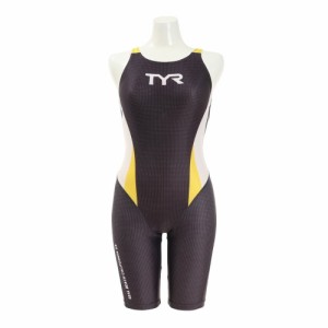 ティア(TYR)フィットネス水着 レディース 水泳 ショートジョン TYR LOGO SLOGO122 BKYL(Lady’s)