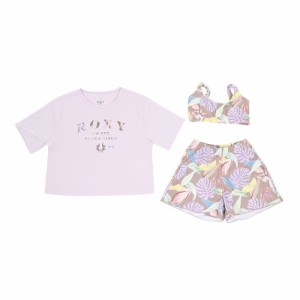 【ポイント10％！ 6/3 21:00〜22:59限定】ロキシー(ROXY)水着 ラッシュTシャツ 上下 3点セット 子供 ジュニア MINI ON THE BEACH TSW231