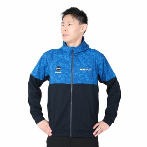 デサント(DESCENTE)S.F.TECH ロゴ総柄 バックロゴ フルジップフーディー DMMXJF21 BLNV(Men’…