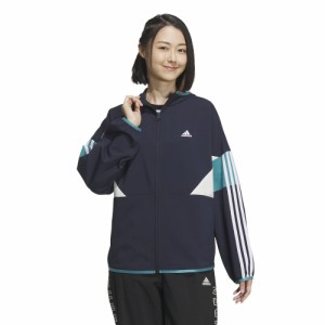 アディダス(adidas)ジャケット uv UV ネイビー TEAM シーズナル ルーズフィット フード付きクロスジャケットJ…