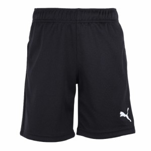 【ポイント10％！ 6/3 21:00〜22:59限定】プーマ(PUMA)ジャージ 短パン ハーフパンツ ジュニア 黒 ブラック ACTIVE 670748 01 BLK(Jr)