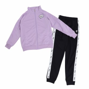 【ポイント10％！ 6/3 21:00〜22:59限定】フィラ(FILA)ガールズ ジャージ 上下セット ウォームシャツ セットアップ 114-709 LAV(Jr)