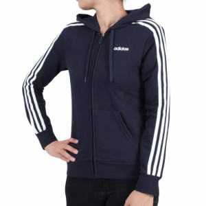 アディダス(adidas)エッセンシャルズ 3ストライプス フーディー FRV14-DU0656 ネイビー×ホワイト(Lady…