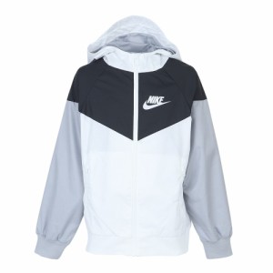 ナイキ(NIKE)ジャケット ウインドブレーカー ウィンドランナージャケット 850443-102 撥水 ホワイト 白(Jr)