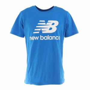 【ポイント10％！ 5/3 21:00〜22:59限定】ニューバランス(new balance)Tシャツ メンズ 半袖 スタックドロゴ AMT01575SBU(Men’s)