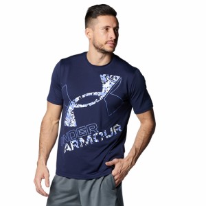 アンダーアーマー(UNDER ARMOUR)半袖Tシャツ メンズ テック  エクストララージロゴ 1378362 410(Me…