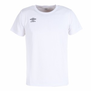 【ポイント10％！ 5/3 21:00〜22:59限定】アンブロ(UMBRO)半袖Tシャツ メンズ ワンポイント ドライ UMUTJA55 WHT(Men’s)