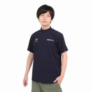 デサント(DESCENTE)半袖Tシャツ メンズ 鹿の子モックネック UVカット DX-C2500XB NV (Men’s)