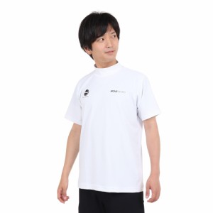 デサント(DESCENTE)半袖Tシャツ メンズ 白 鹿の子モックネック UVカット DX-C2500XB WH (Men’s)