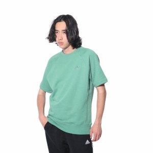 adidas アディダス 半袖 Tシャツ メンズ スリーストライプ 吸水