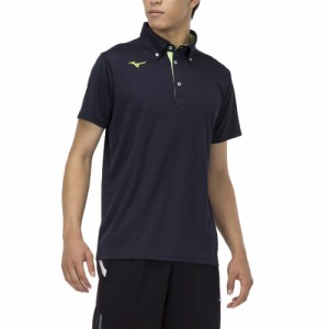 ミズノ(MIZUNO)半袖ポロシャツ メンズ TL ボタンダウン 32MA218014(Men’s)