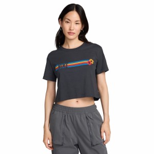 ナイキ(NIKE)Tシャツ 半袖 スポーツウェア クロップド ショート丈 ダンスレッスン着 HF4616-070(Lady’s)