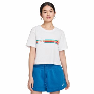 ナイキ(NIKE)Tシャツ 半袖 スポーツウェア クロップド ショート丈 ダンスレッスン着 HF4616-100(Lady’s)