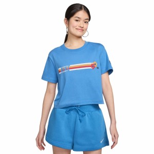 ナイキ(NIKE)Tシャツ 半袖 スポーツウェア クロップド ショート丈 ダンスレッスン着 HF4616-402(Lady’s)