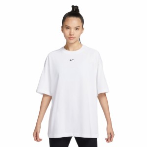 ナイキ(NIKE)Tシャツ 半袖 レディース エッセンシャル 無地 ワンポイント 白 オーバーサイズ DX7911-100(L…