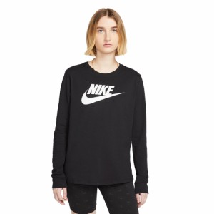 ナイキ(NIKE)エッセンシャル ロングスリーブ ロゴ Tシャツ FJ0442-010(Lady’s)