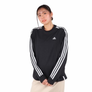 アディダス(adidas)エッセンシャルズ プラス 3ストライプ Tシャツ 長袖 KVF78-JF1388 ロンT(Lady’…