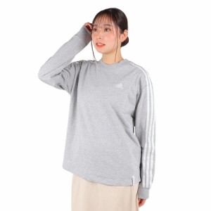 アディダス(adidas)エッセンシャルズ プラス 3ストライプ 長袖Tシャツ KVF78-JF1389(Lady’s)