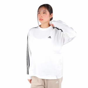 アディダス(adidas)エッセンシャルズ プラス 3ストライプ Tシャツ 長袖 KVF78-JF1390 ロンT(Lady’…