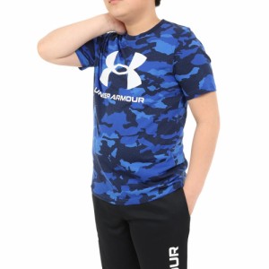 【ポイント10％！ 5/23 21:00〜22:59限定】アンダーアーマー(UNDER ARMOUR)半袖Tシャツ ジュニア SPORSTYLE ロゴ AP 1376733 401(J…