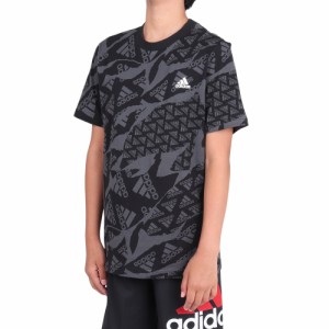 アディダス(adidas)エッセンシャルズ 総柄プリント 半袖Tシャツ KOS11-IQ4108(Jr)