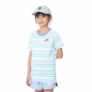 ナイキ(NIKE)ユース NSW クラブ ストライプ 半袖Tシャツ FJ6348-474(Jr)