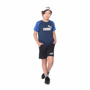 プーマ(PUMA)ボーイズ ポリ 半袖Tシャツ & ショーツセット 849634 14 NVY(Jr)