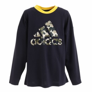 アディダス(adidas)ロゴ 長袖Tシャツ ZH187-HM7177(Jr)