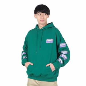 ヴィジョン(VISION)裏毛 袖プリントパーカー 2305009-52 GRN(Men’s)