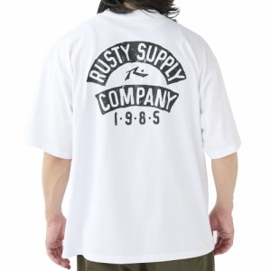 ラスティ(RUSTY)半袖Tシャツ メンズ ワイドフィット 吸汗速乾 UVカット 913504WHT(Men’s)