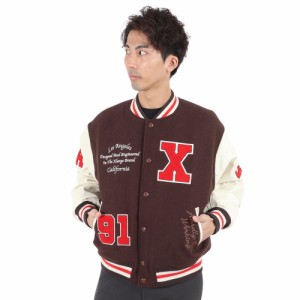 エクストララージ(XLARGE)OG ロゴ バーシティジャケット 101234021009-BROWN(Men’s)