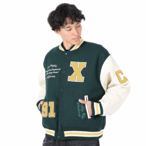 エクストララージ(XLARGE)OG ロゴ バーシティジャケット 101234021009-GREEN(Men’s)