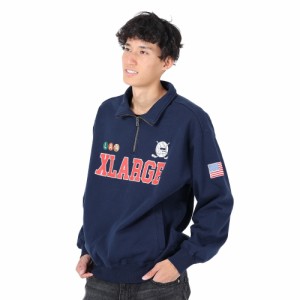 エクストララージ(XLARGE)HOCKEY ハーフジップスウェットシャツ 101234012020-NAVY(Men’s)