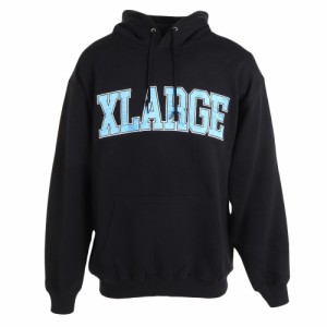 エクストララージ(XLARGE)COLLEGE ロゴ フーデッド スウェットパーカー 101233012018-BLACK(M…