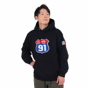 エクストララージ(XLARGE)XL 91 フーデッド スウェットシャツ 101234012023-BLACK(Men’s)