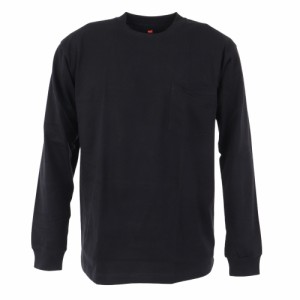ヘインズ(Hanes)メンズ BEEFY-T ポケット長袖Tシャツ H5196 090 オンライン価格(Men’s)