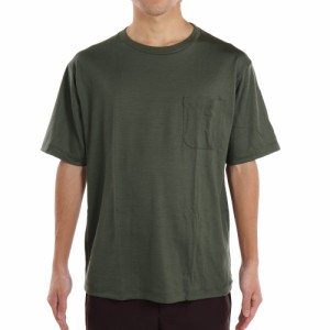 エルケクス(ELKEX)メリノウール クルーネック 半袖Tシャツ EKM1FA3119 KHK ウール100%(Men’s)