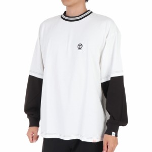 ヤックパック(YAK PAK)長袖Tシャツ メンズ フェイクレイヤード ロンT 3710101-07 WHT(Men’s)