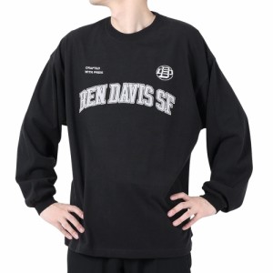 ベンデイビス(BEN DAVIS)カレッジ ブラッシュド 長袖Tシャツ 24380023-01BLK(Men’s)