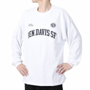 ベンデイビス(BEN DAVIS)カレッジ ブラッシュド 長袖Tシャツ 24380023-07WHT(Men’s)