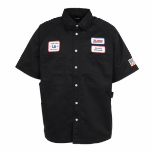 エクストララージ(XLARGE)半袖シャツ メンズ ロゴ PATCH ワークシャツ 101232014004-BLACK(Me…